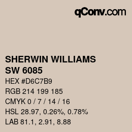 颜色代码: SHERWIN WILLIAMS<br>SW 6085 - Simplify Beige | qconv.com