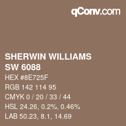 カラーコード: SHERWIN WILLIAMS<br>SW 6088 - Nuthatch | qconv.com