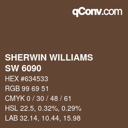 颜色代码: SHERWIN WILLIAMS<br>SW 6090 - Java | qconv.com