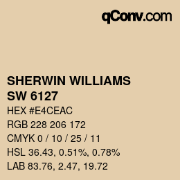 カラーコード: SHERWIN WILLIAMS<br>SW 6127 - Ivoire | qconv.com