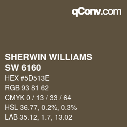 カラーコード: SHERWIN WILLIAMS<br>SW 6160 - Best Bronze | qconv.com