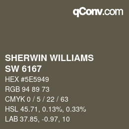 颜色代码: SHERWIN WILLIAMS<br>SW 6167 - Garden Gate | qconv.com