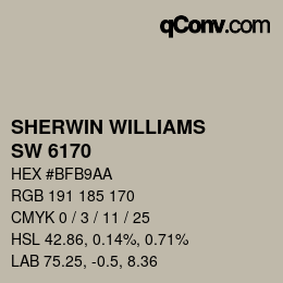 カラーコード: SHERWIN WILLIAMS<br>SW 6170 - Techno Gray | qconv.com