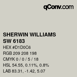 Color code: SHERWIN WILLIAMS<br>SW 6183 - Conservative Gray | qconv.com