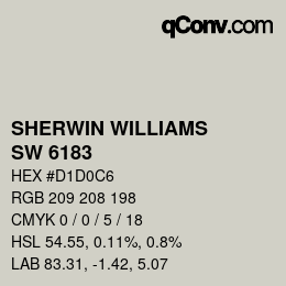 カラーコード: SHERWIN WILLIAMS<br>SW 6183 - Conservative Gray | qconv.com