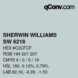 Color code: SHERWIN WILLIAMS<br>SW 6218 - Tradewind | qconv.com