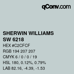 Code couleur: SHERWIN WILLIAMS<br>SW 6218 - Tradewind | qconv.com