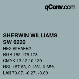 颜色代码: SHERWIN WILLIAMS<br>SW 6220 - Interesting Aqua | qconv.com