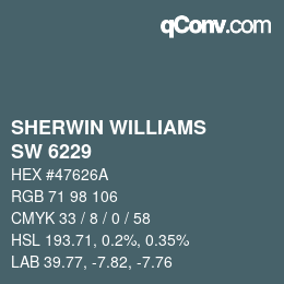 颜色代码: SHERWIN WILLIAMS<br>SW 6229 - Tempe Star | qconv.com