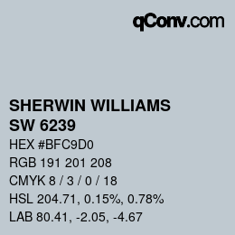 Color code: SHERWIN WILLIAMS<br>SW 6239 - Upward | qconv.com