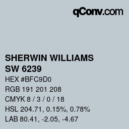 カラーコード: SHERWIN WILLIAMS<br>SW 6239 - Upward | qconv.com