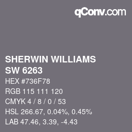 Farbcode: SHERWIN WILLIAMS<br>SW 6263 - Exclusive Plum | qconv.com