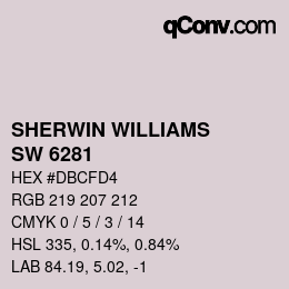 颜色代码: SHERWIN WILLIAMS<br>SW 6281 - Wallflower | qconv.com