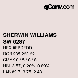 颜色代码: SHERWIN WILLIAMS<br>SW 6287 - White Beet | qconv.com