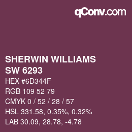 Code couleur: SHERWIN WILLIAMS<br>SW 6293 - Fabulous Grape | qconv.com