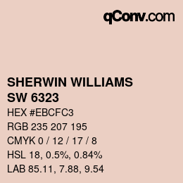 カラーコード: SHERWIN WILLIAMS<br>SW 6323 - Romance | qconv.com