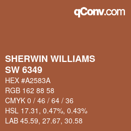 カラーコード: SHERWIN WILLIAMS<br>SW 6349 - Pennywise | qconv.com