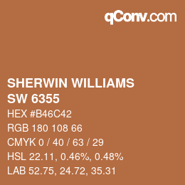 Color code: SHERWIN WILLIAMS<br>SW 6355 - Truepenny | qconv.com