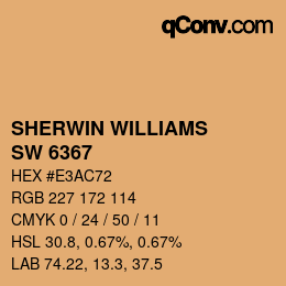 颜色代码: SHERWIN WILLIAMS<br>SW 6367 - Viva Gold | qconv.com