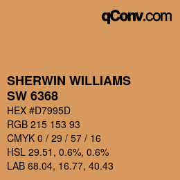 Code couleur: SHERWIN WILLIAMS<br>SW 6368 - Bakelite Gold | qconv.com