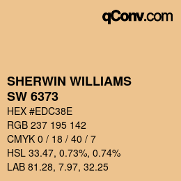 カラーコード: SHERWIN WILLIAMS<br>SW 6373 - Harvester | qconv.com