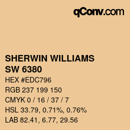 カラーコード: SHERWIN WILLIAMS<br>SW 6380 - Humble Gold | qconv.com