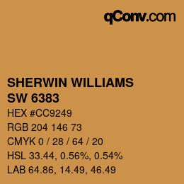 Color code: SHERWIN WILLIAMS<br>SW 6383 - Golden Rule | qconv.com