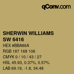 カラーコード: SHERWIN WILLIAMS<br>SW 6416 - Sassy Green | qconv.com