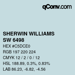 Color code: SHERWIN WILLIAMS<br>SW 6498 - Byte Blue | qconv.com