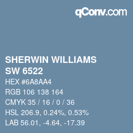 Farbcode: SHERWIN WILLIAMS<br>SW 6522 - Sporty Blue | qconv.com