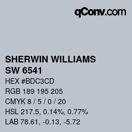 颜色代码: SHERWIN WILLIAMS<br>SW 6541 - Daydream | qconv.com