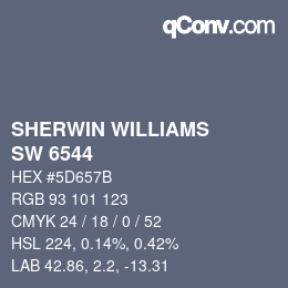 カラーコード: SHERWIN WILLIAMS<br>SW 6544 - Mesmerize | qconv.com