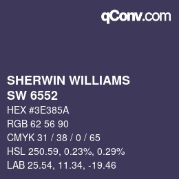 カラーコード: SHERWIN WILLIAMS<br>SW 6552 - Dewberry | qconv.com