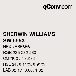 颜色代码: SHERWIN WILLIAMS<br>SW 6553 - Heavenly White | qconv.com