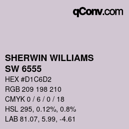 カラーコード: SHERWIN WILLIAMS<br>SW 6555 - Enchant | qconv.com