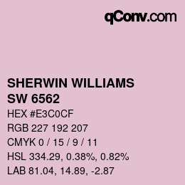 颜色代码: SHERWIN WILLIAMS<br>SW 6562 - Irresistible | qconv.com