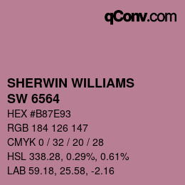 カラーコード: SHERWIN WILLIAMS<br>SW 6564 - Red Clover | qconv.com