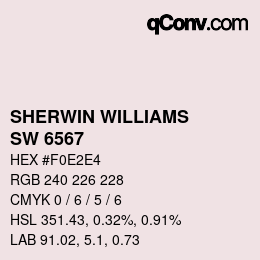 Color code: SHERWIN WILLIAMS<br>SW 6567 - Anemone | qconv.com