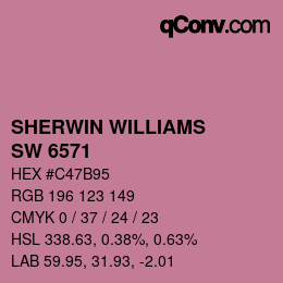 颜色代码: SHERWIN WILLIAMS<br>SW 6571 - Cyclamen | qconv.com
