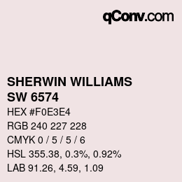 カラーコード: SHERWIN WILLIAMS<br>SW 6574 - Rosily | qconv.com