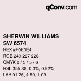 Farbcode: SHERWIN WILLIAMS<br>SW 6574 - Rosily | qconv.com