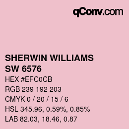 颜色代码: SHERWIN WILLIAMS<br>SW 6576 - Azalea Flower | qconv.com