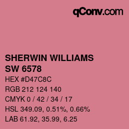 Farbcode: SHERWIN WILLIAMS<br>SW 6578 - Tuberose | qconv.com