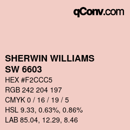 カラーコード: SHERWIN WILLIAMS<br>SW 6603 - Oleander | qconv.com