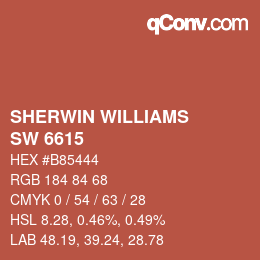 カラーコード: SHERWIN WILLIAMS<br>SW 6615 - Peppery | qconv.com