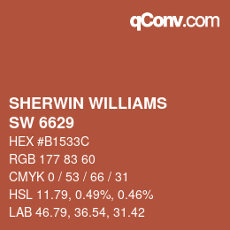 カラーコード: SHERWIN WILLIAMS<br>SW 6629 - Jalapeño | qconv.com