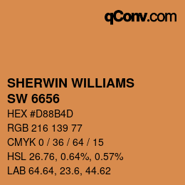 颜色代码: SHERWIN WILLIAMS<br>SW 6656 - Serape | qconv.com