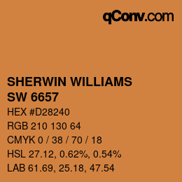 颜色代码: SHERWIN WILLIAMS<br>SW 6657 - Amber Wave | qconv.com