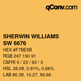 カラーコード: SHERWIN WILLIAMS<br>SW 6676 - Butterfield | qconv.com