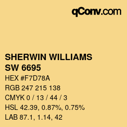 カラーコード: SHERWIN WILLIAMS<br>SW 6695 - Midday | qconv.com